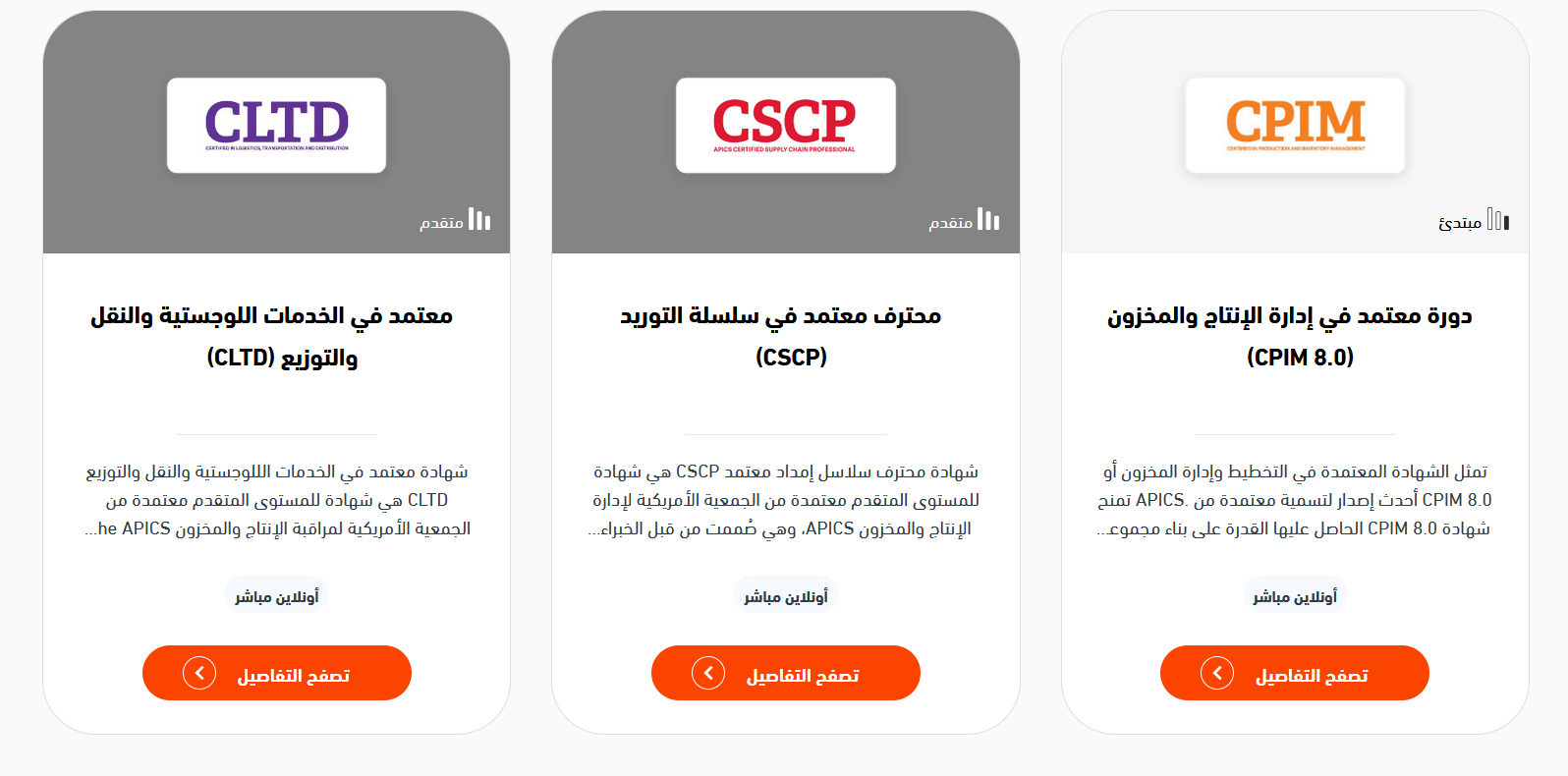 دورات سلاسل الإمداد