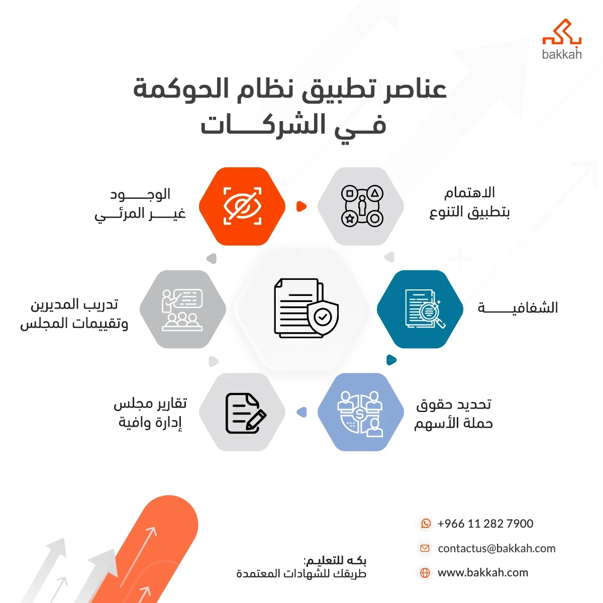 عناصر تطبيق نظام الحوكمة في الشركات 